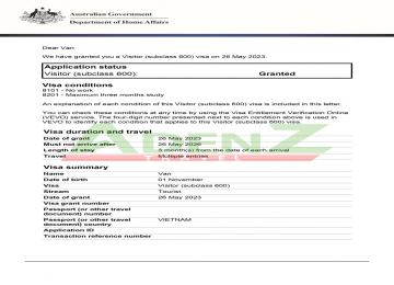 Dịch vụ visa du lịch Úc